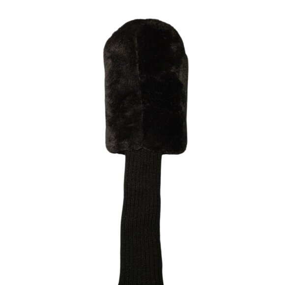 Golf Fairway 3 Wood Headcover Head Cover Plush Black Silver Long Neck Unbranded - Picture 3 of 3